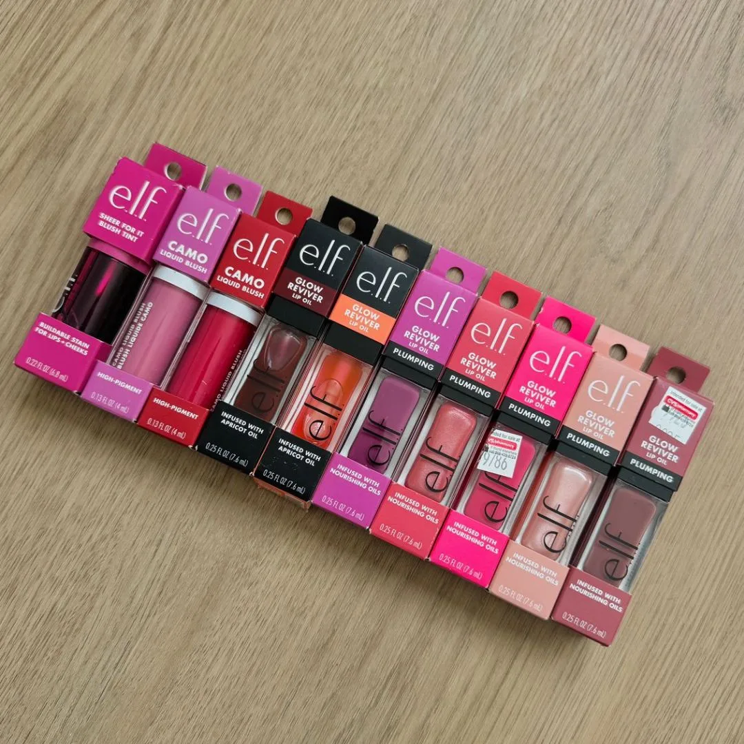 Lote Maquillaje Elf - Liquid Blush Lip Oil