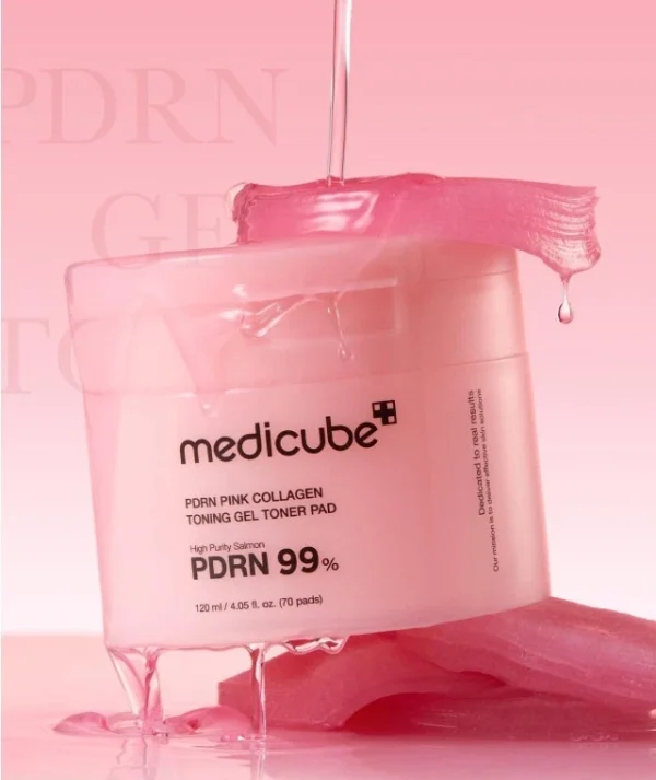 Medicube - PDRN Pink Collagen Toning Gel Toner Pad - 70 pads